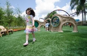 Kids playing on Playground Grass