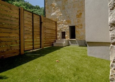 Residential artificial turf installation