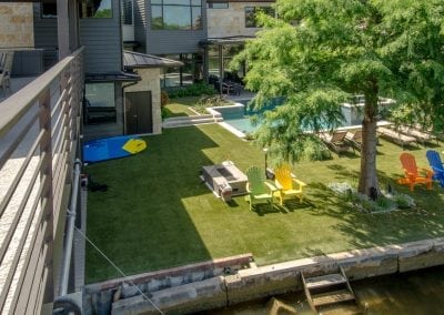 Residential artificial turf installation